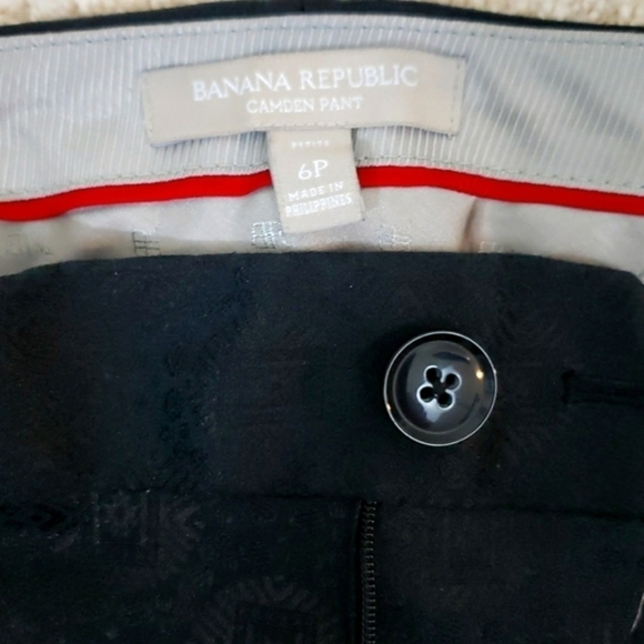 Banana Republic~Woman Size 6Petite~Black Camden Fit Pants Textured. - Picture 4 of 15
